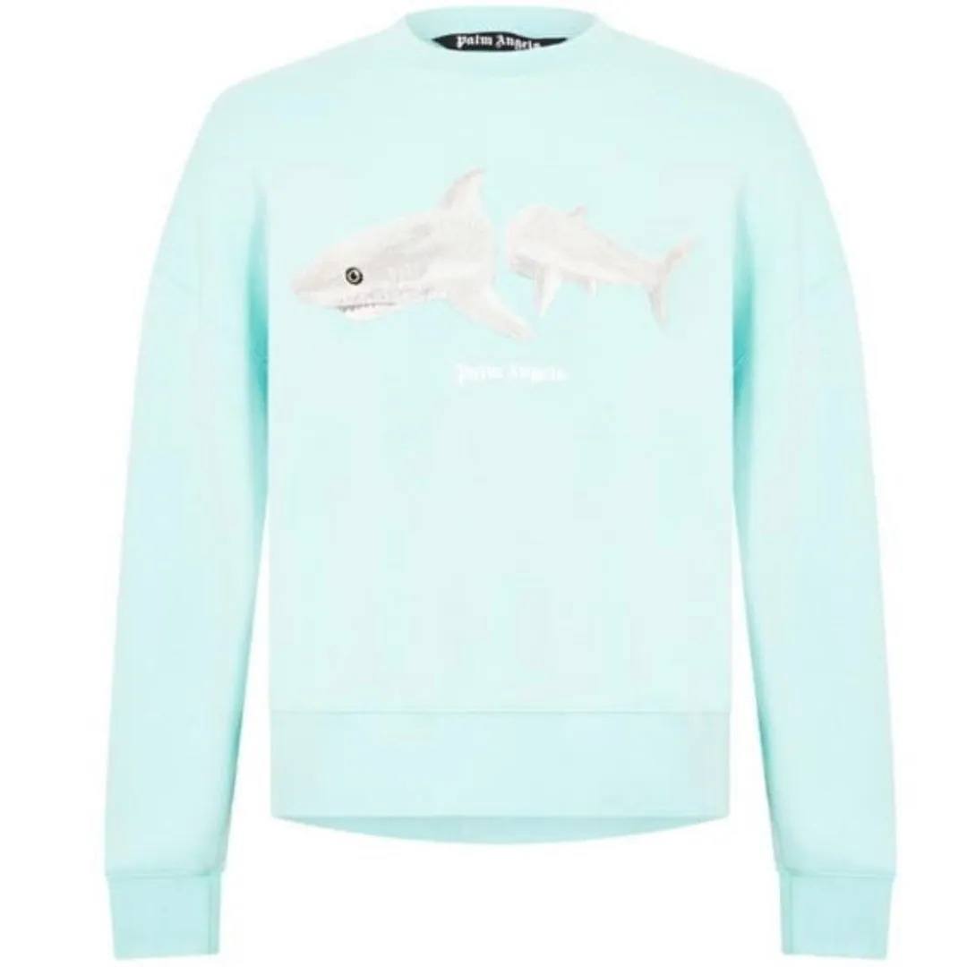 Palm Angels Men's Light Blue Jumper PMBA026S23FLE0054001