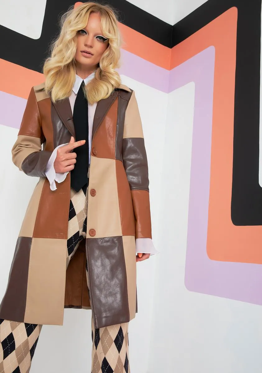 Patchwork Trench Coat for Rebels