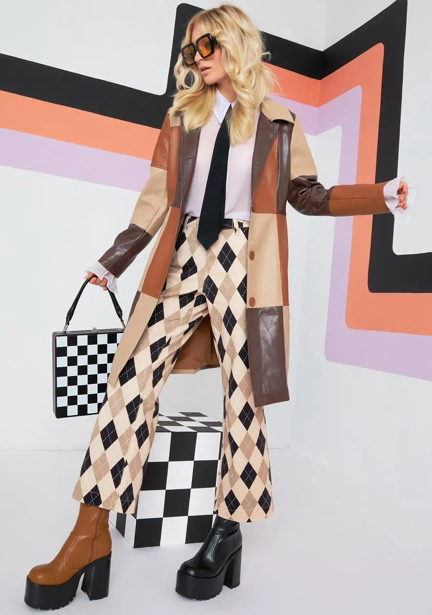 Patchwork Trench Coat for Rebels