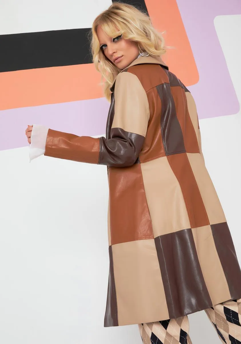 Patchwork Trench Coat for Rebels