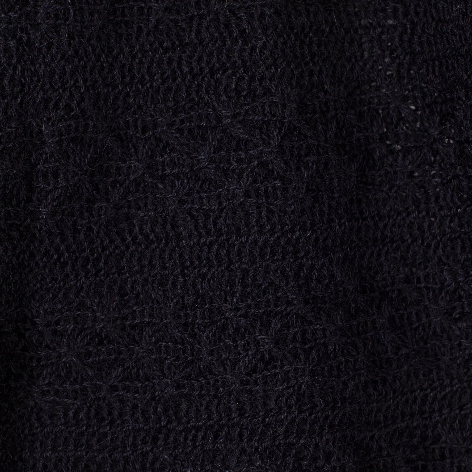 Peruvian Black Baby Alpaca Blend Neck Warmer - Ebony Knit Intrigue