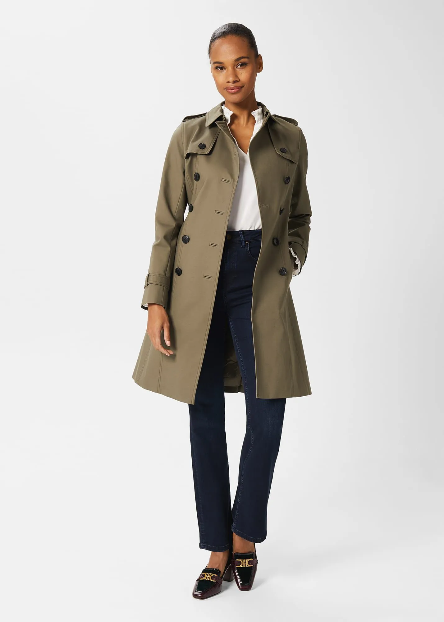 Petite Water Resistant Trench Coat Saskia