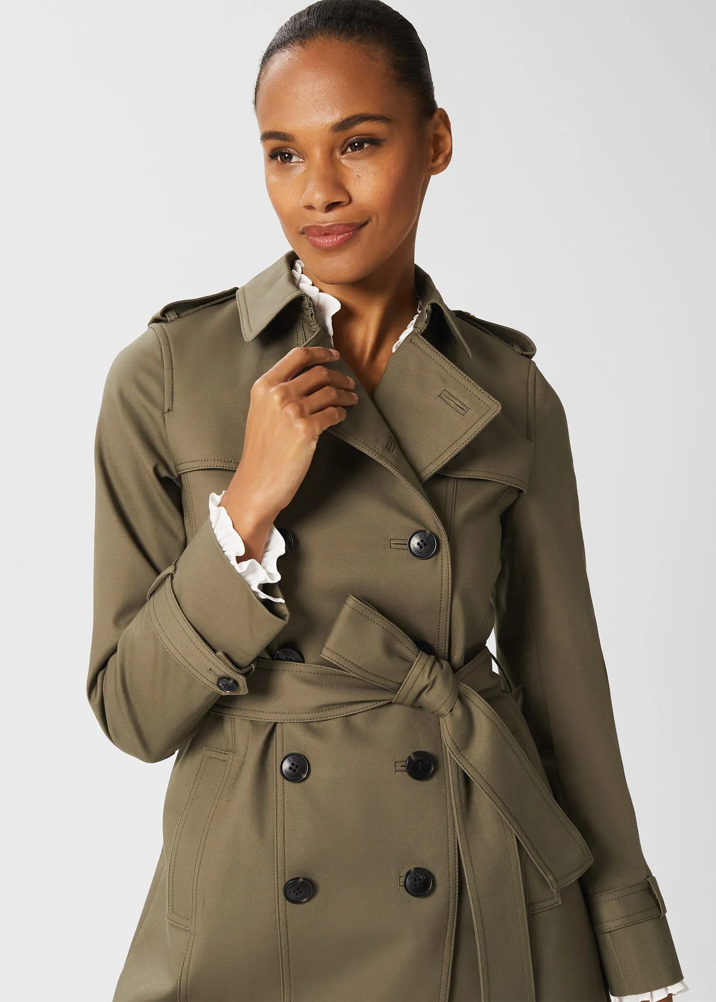 Petite Water Resistant Trench Coat Saskia