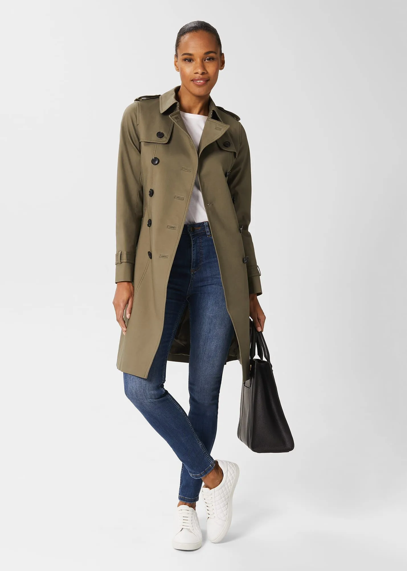 Petite Water Resistant Trench Coat Saskia