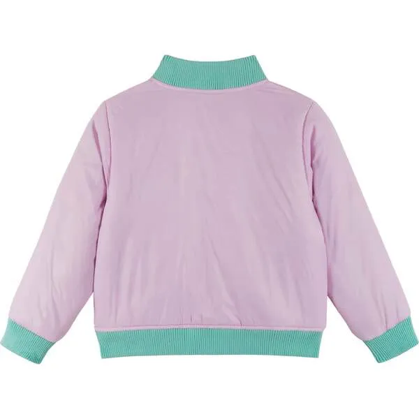 Pink Colorblocked Reversible Bomber Jacket by Andy & Evan