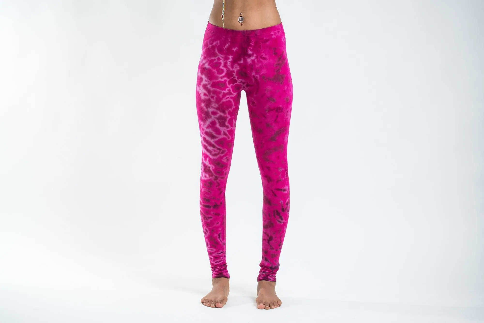 Pink Marble Tie Dye Cotton Leggings - Shop Now