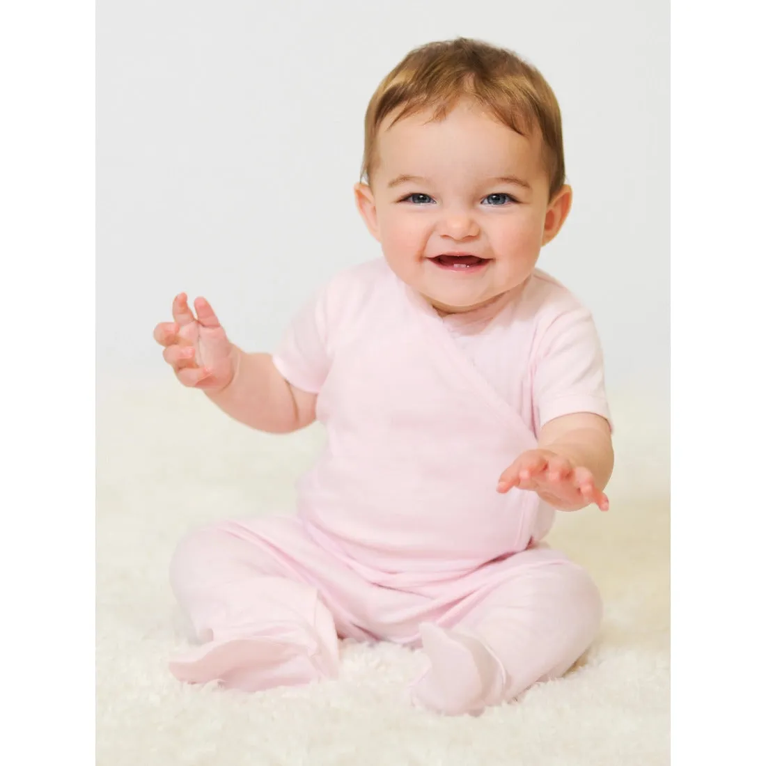 Pink Organic Baby Footed Pant