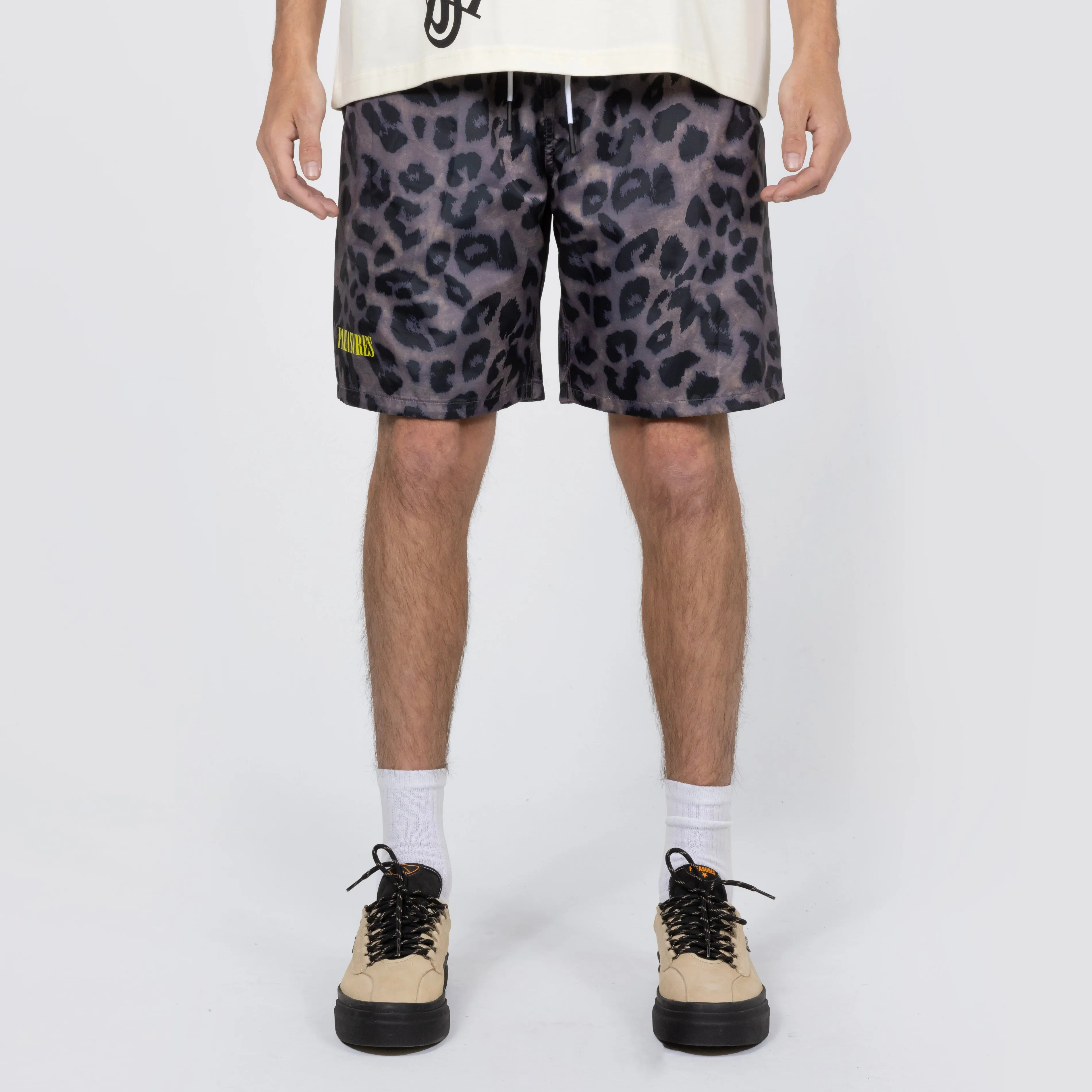 Brown Pleasures Leopard Shorts