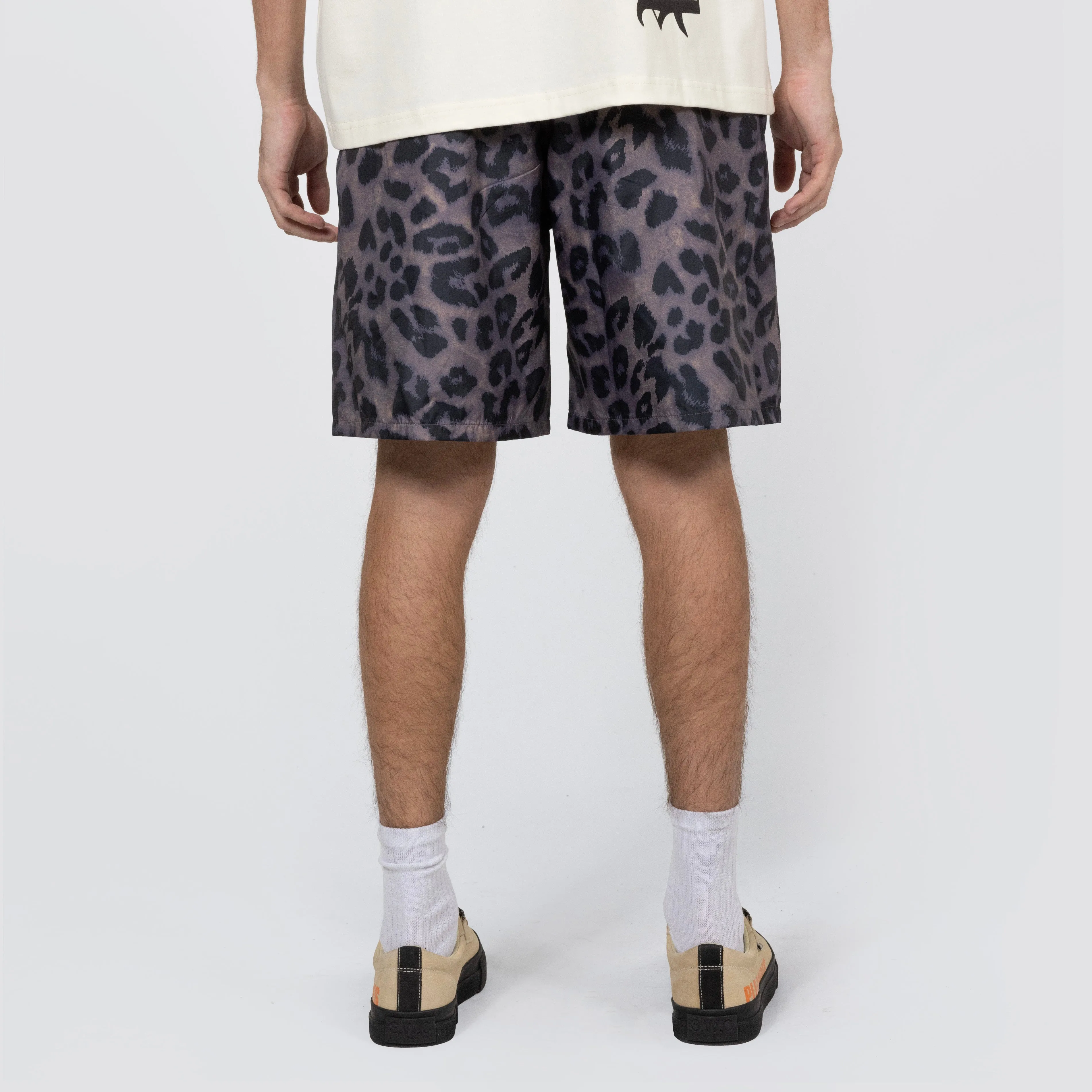 Brown Pleasures Leopard Shorts