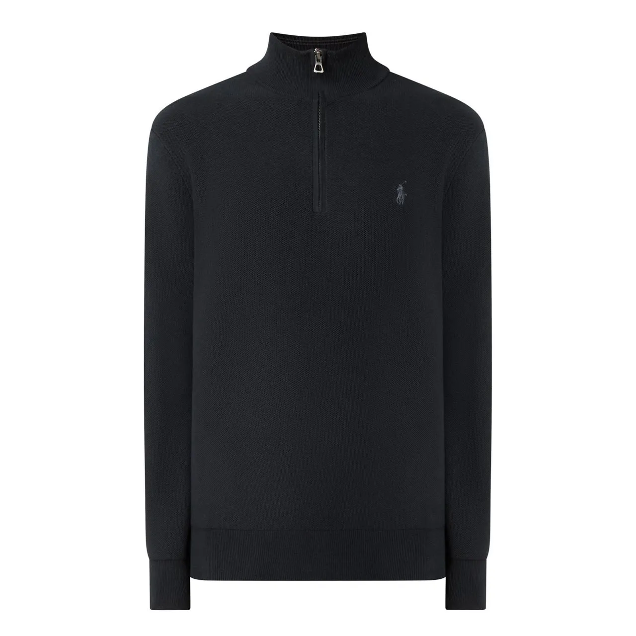 Polo Ralph Lauren Pima Logo Half Zip Sweater Black