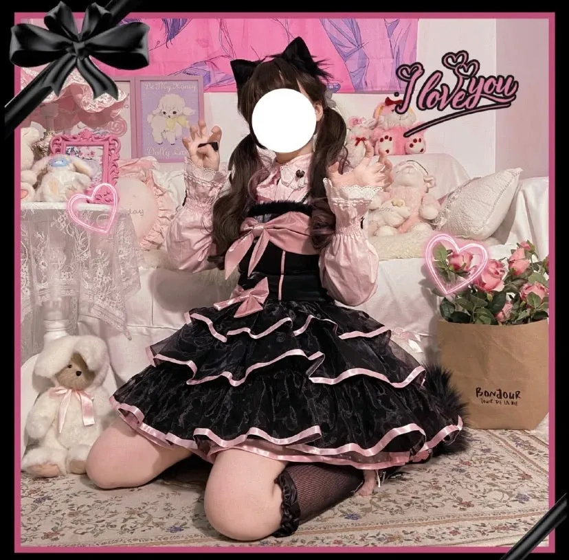 Pre-order Kitty Lolita Sweet Dress(top/skirt) Be your