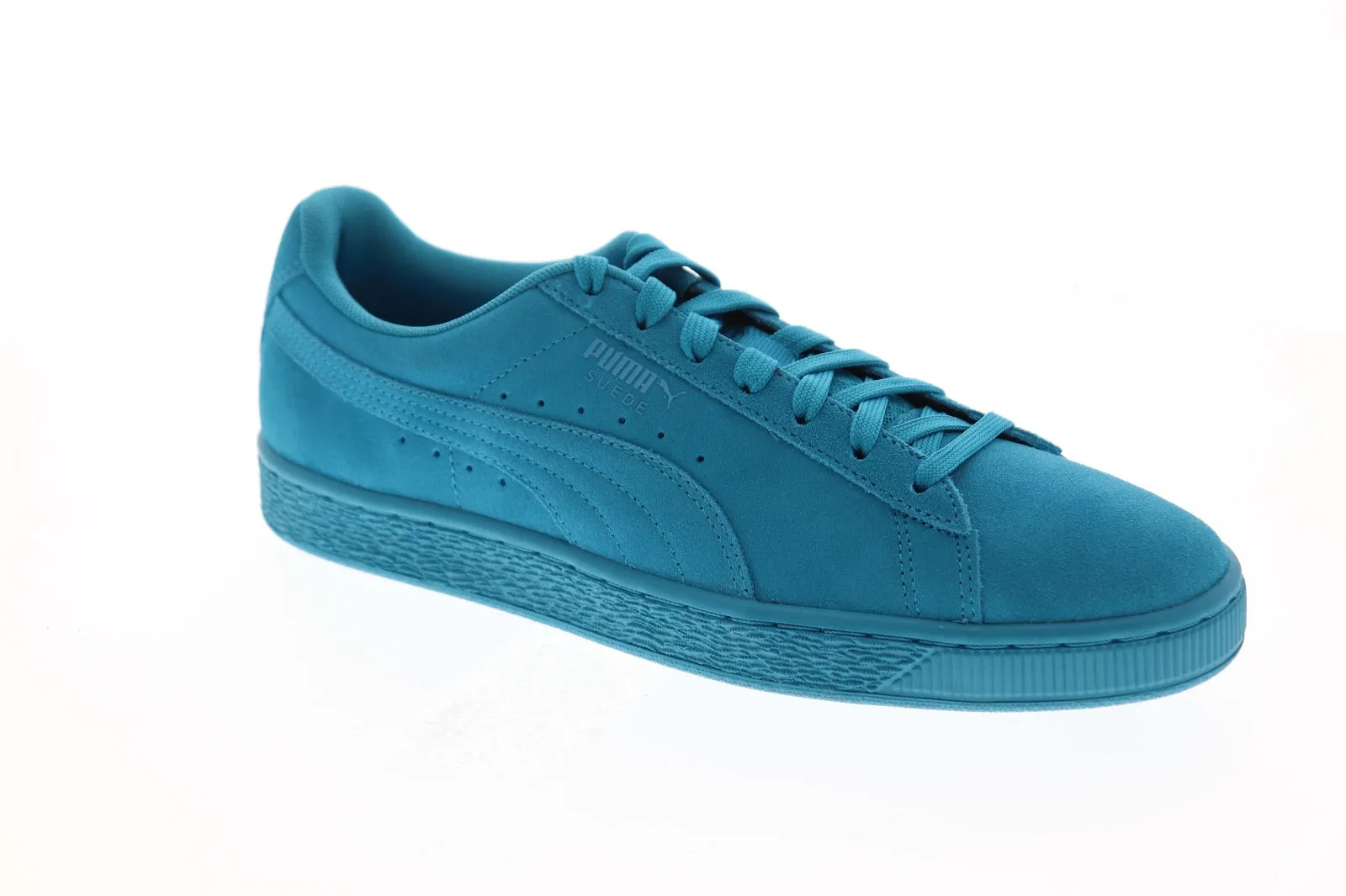 Puma Blue Suede Classic Mono Low Top Lifestyle Sneakers Shoes