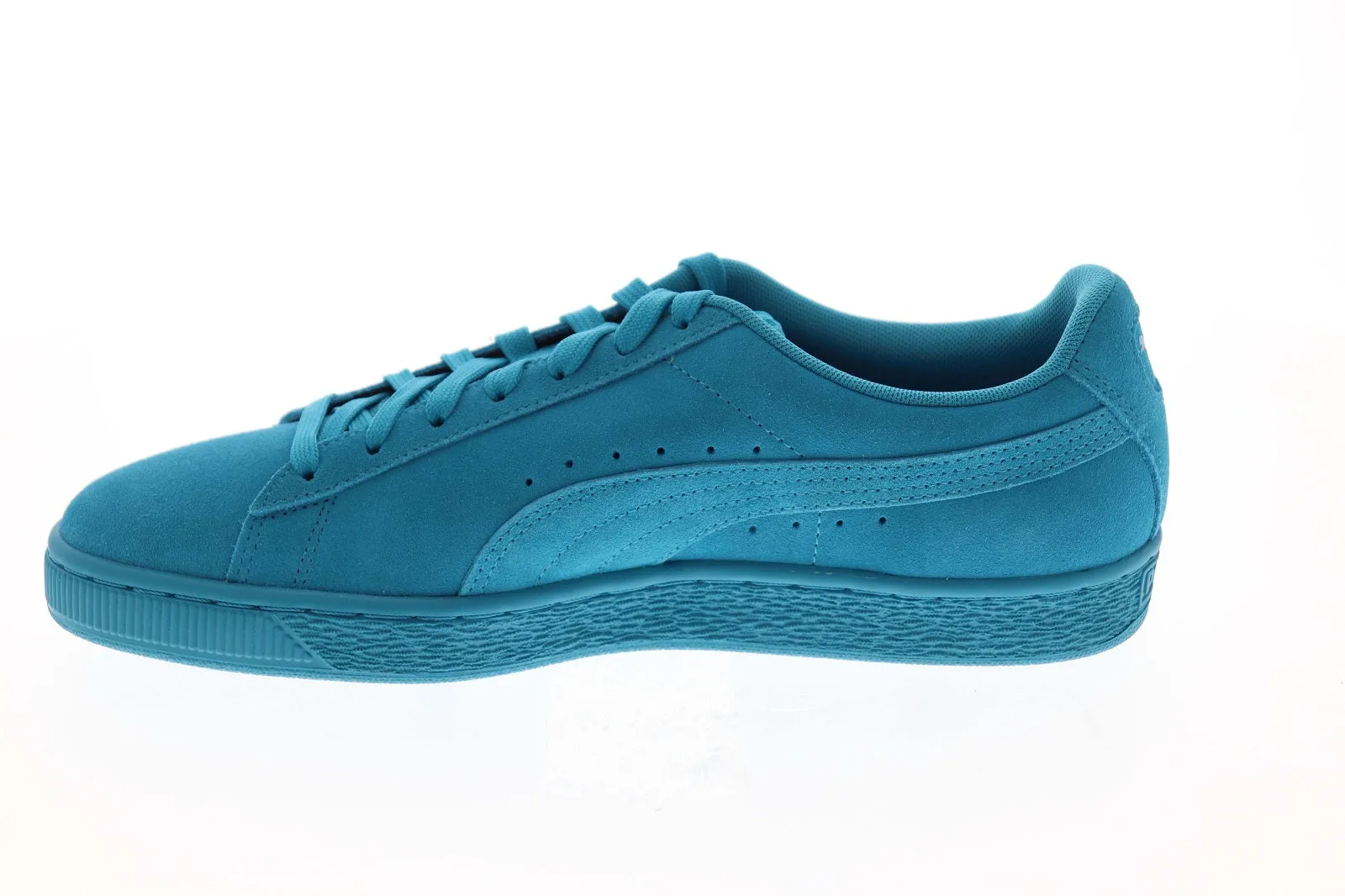 Puma Blue Suede Classic Mono Low Top Lifestyle Sneakers Shoes