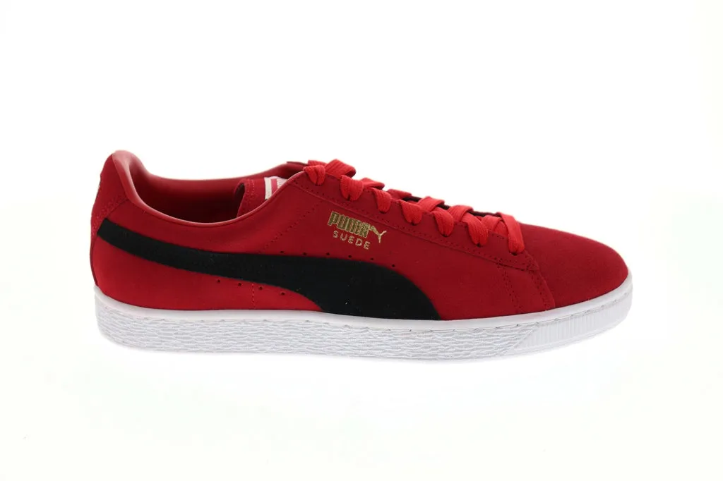 Puma Red Suede Classic + Low Top Lace Up Lifestyle Sneakers Shoes