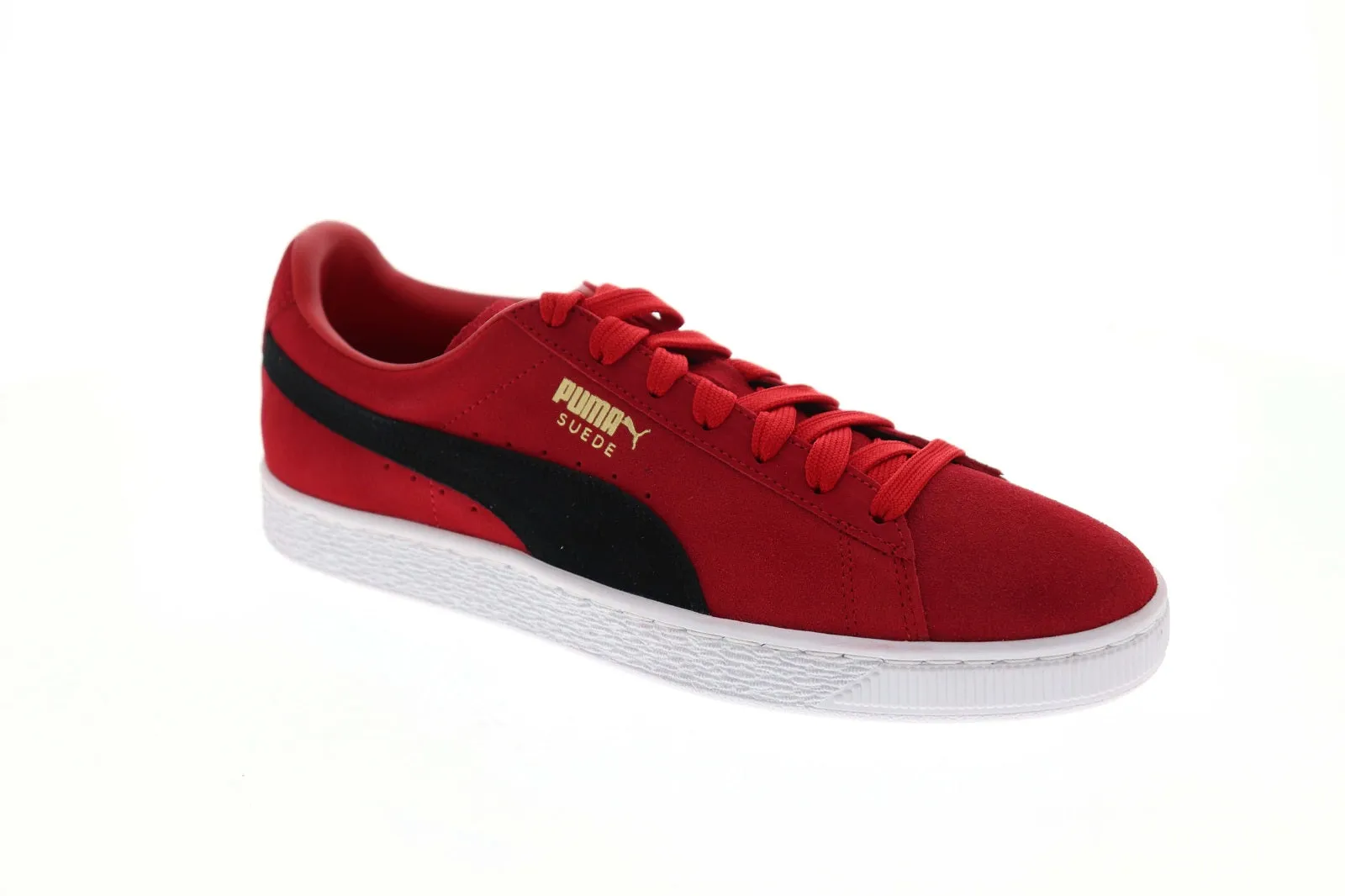 Puma Red Suede Classic + Low Top Lace Up Lifestyle Sneakers Shoes