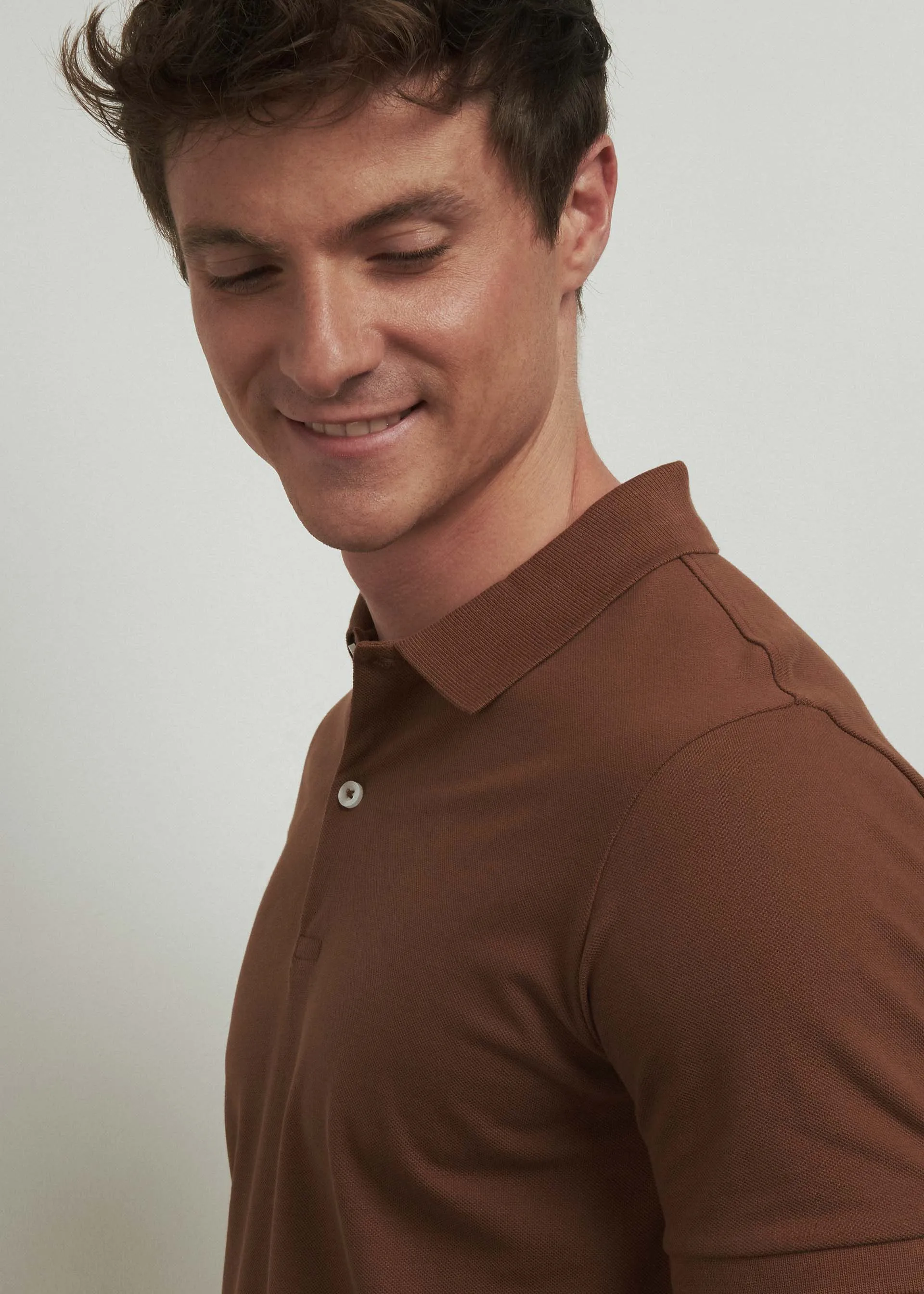 Pure cotton pique polo