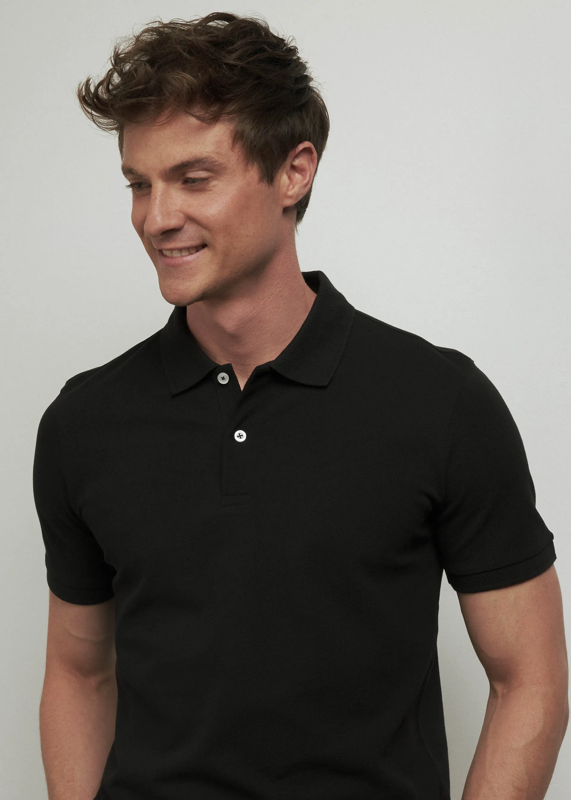 Pure cotton pique polo