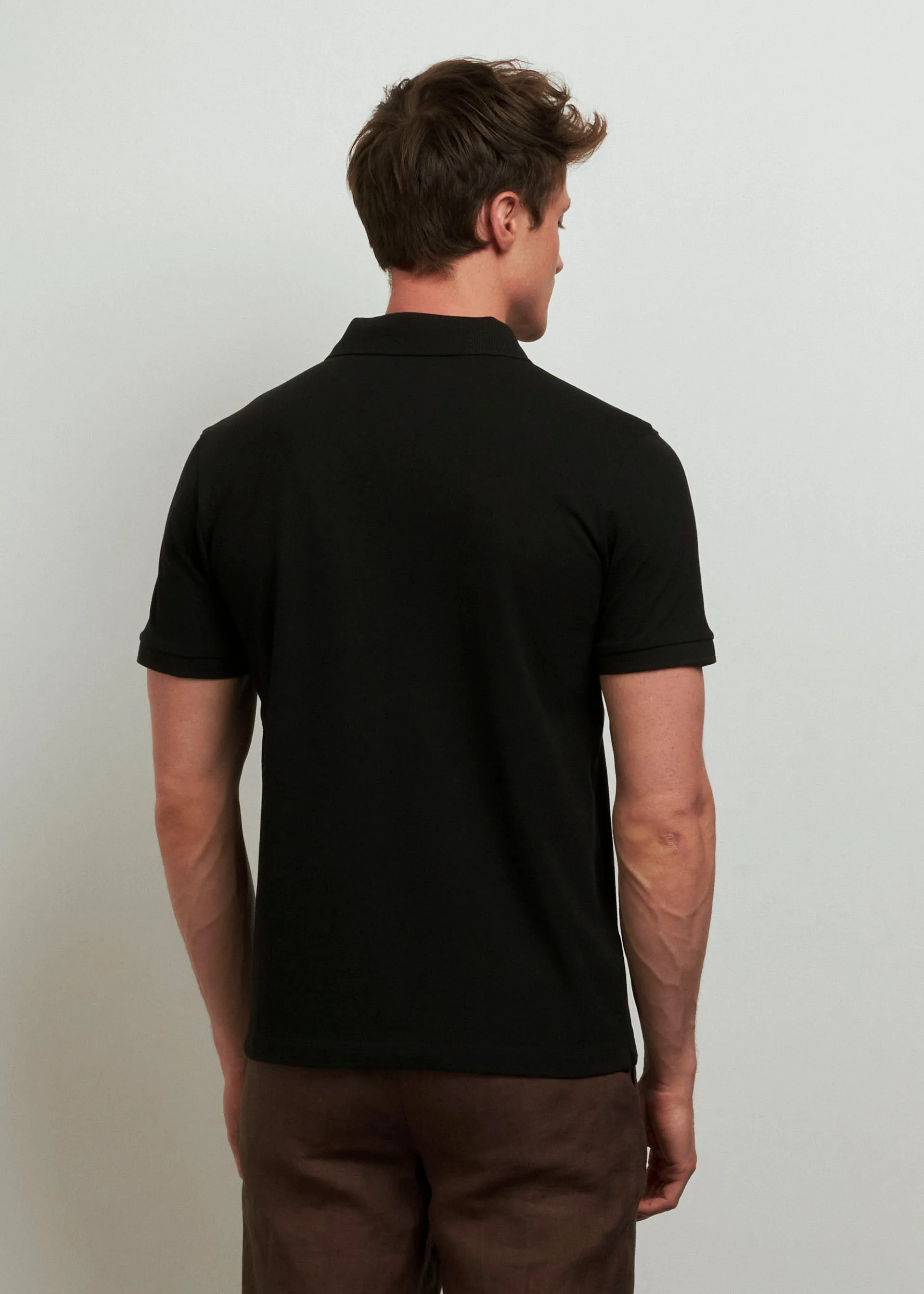 Pure cotton pique polo