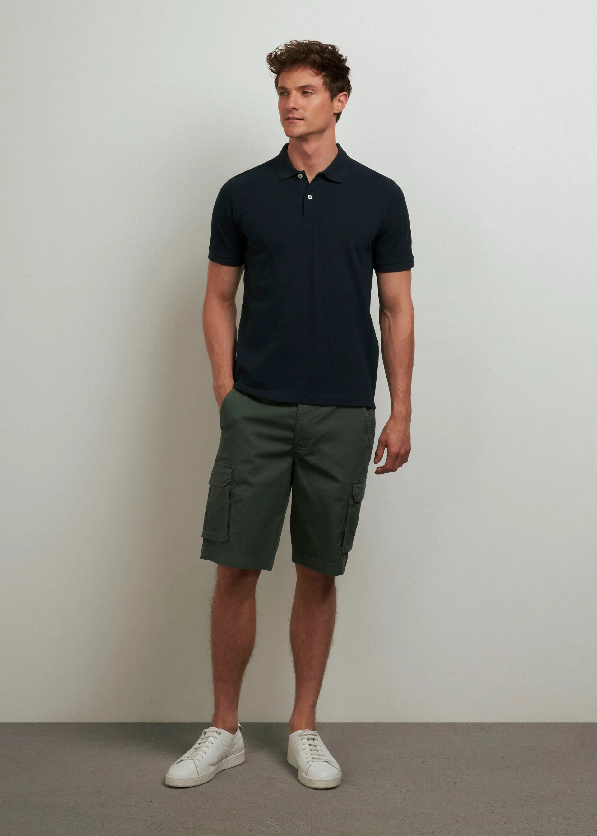 Pure cotton pique polo