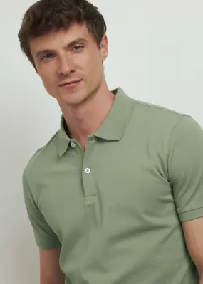 Pure cotton pique polo