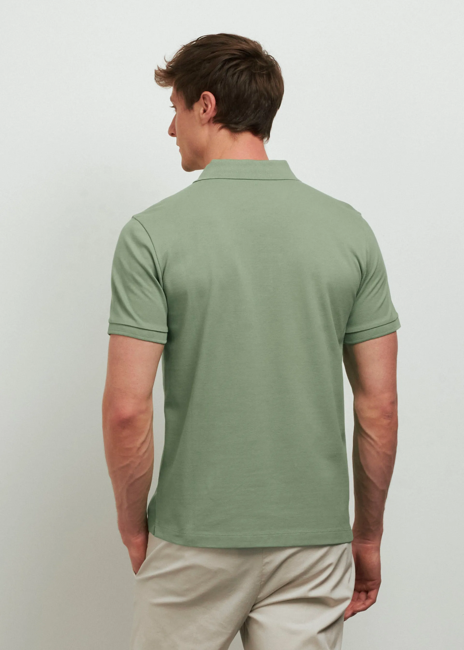 Pure cotton pique polo