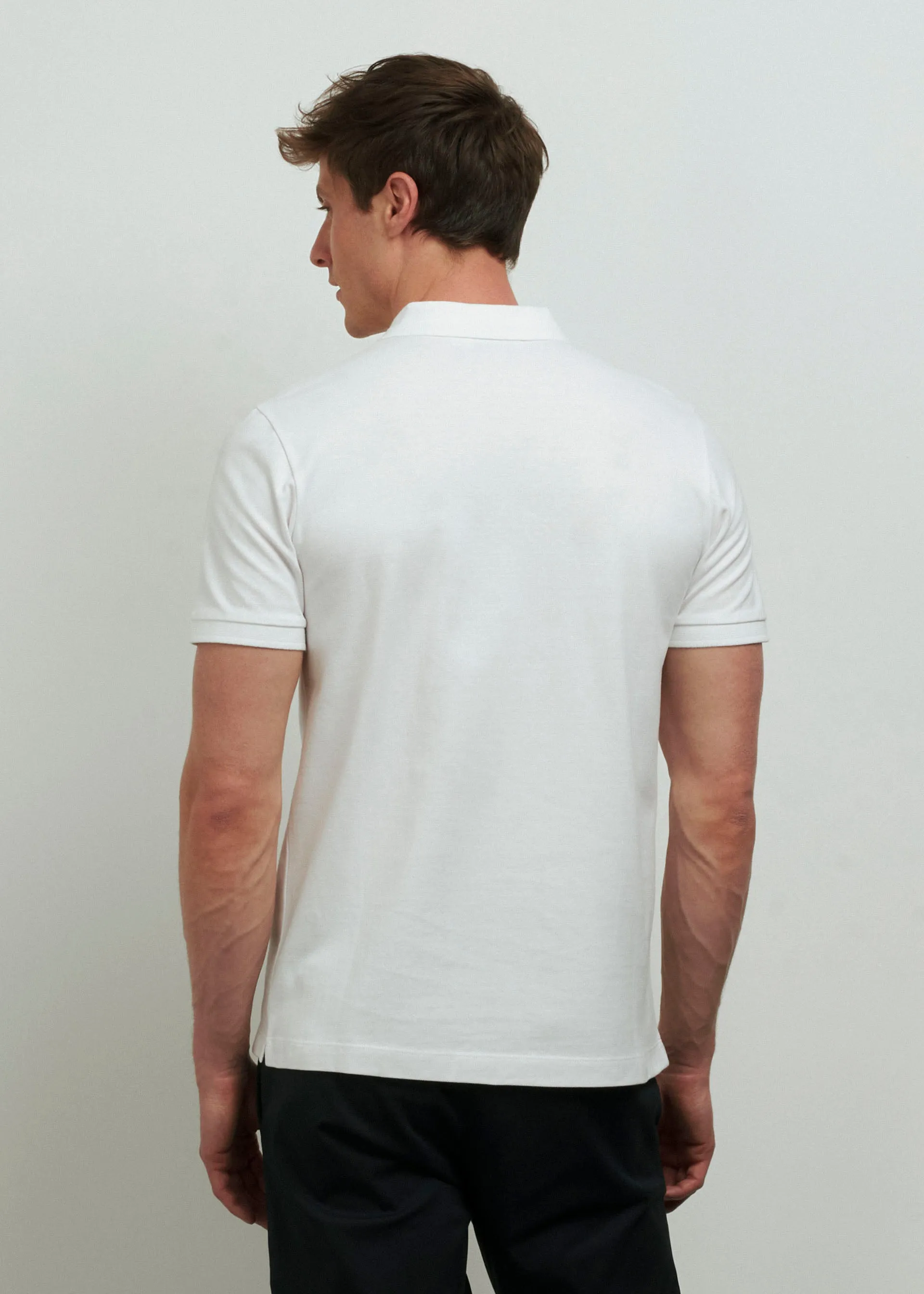 Pure cotton pique polo