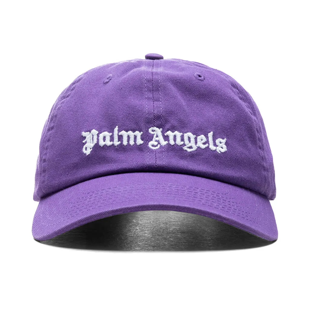 Purple and White Vintage Logo Baseball Hat