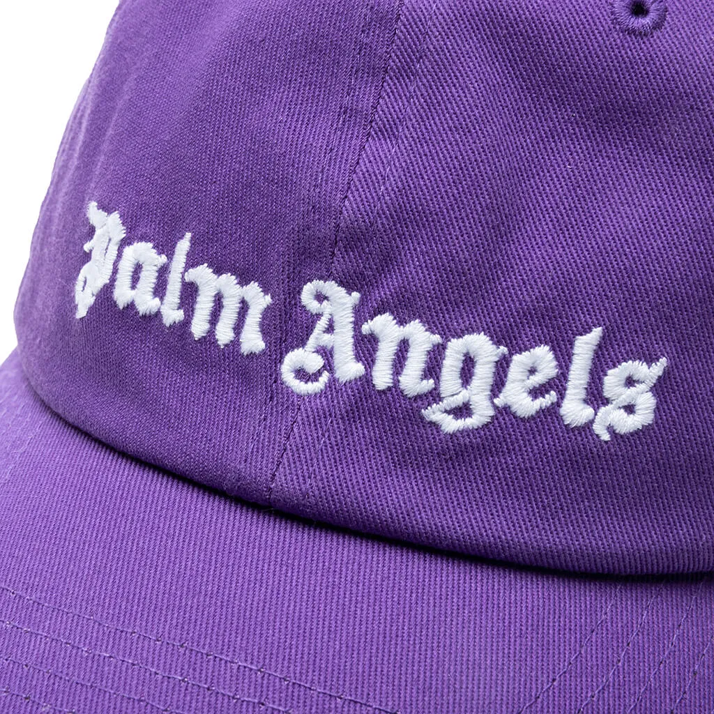 Purple and White Vintage Logo Baseball Hat