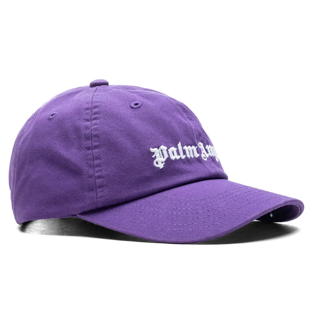 Purple and White Vintage Logo Baseball Hat