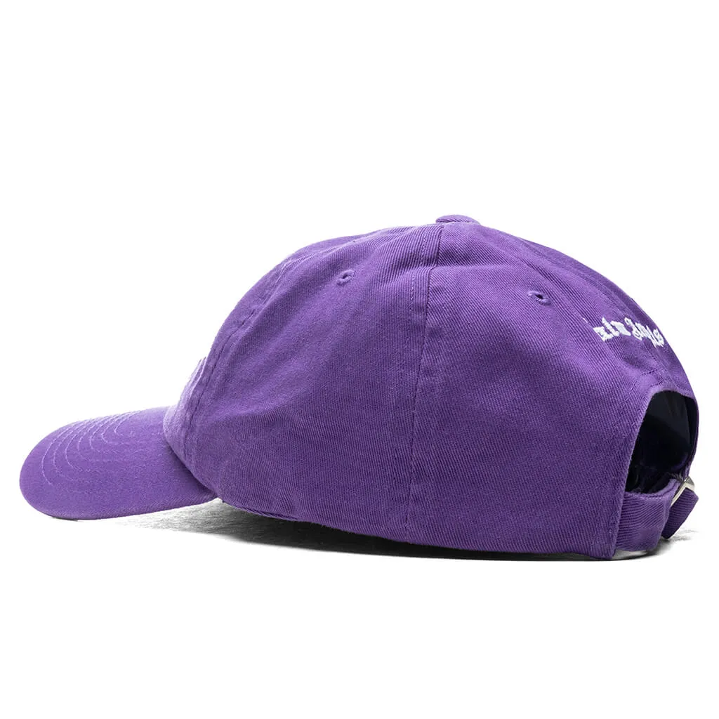 Purple and White Vintage Logo Baseball Hat