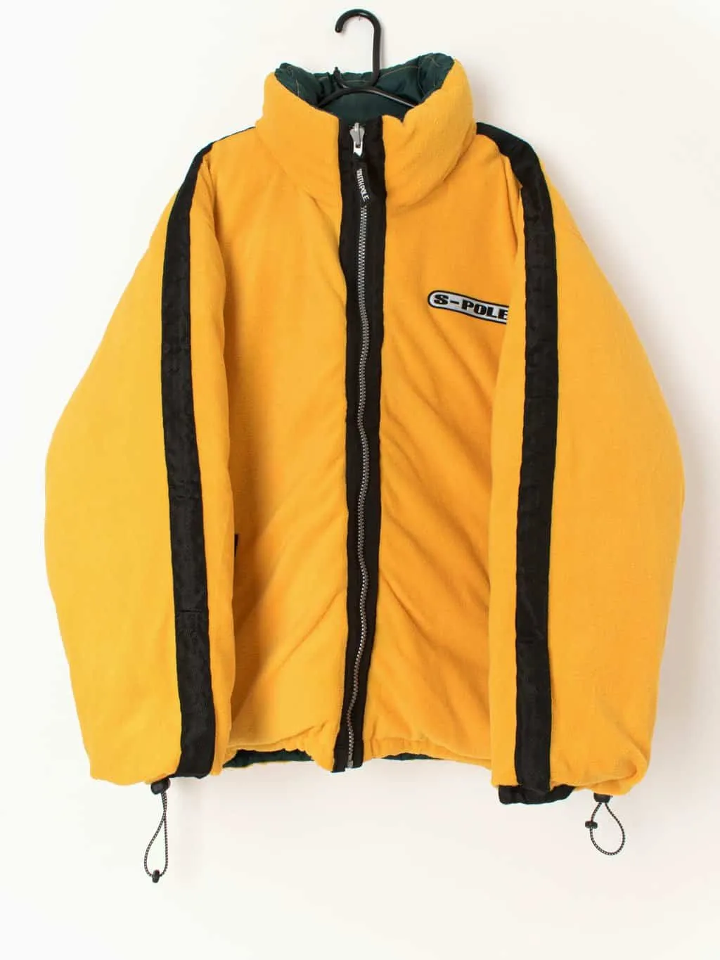 Rare vintage South Pole reversible puffer jacket in green and yellow – Extra-Large