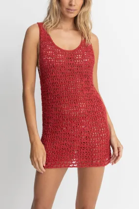 Red Mini Dress Maddie Scoop Neck