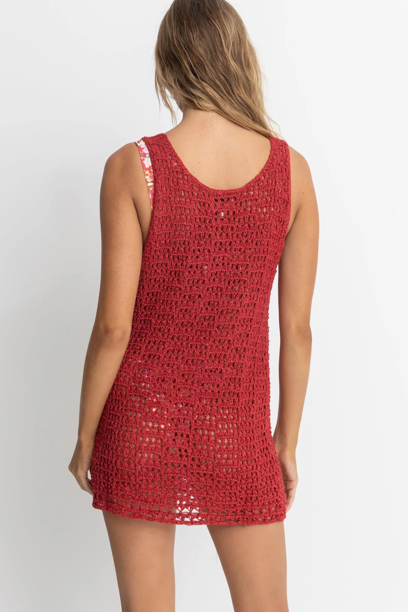 Red Mini Dress Maddie Scoop Neck