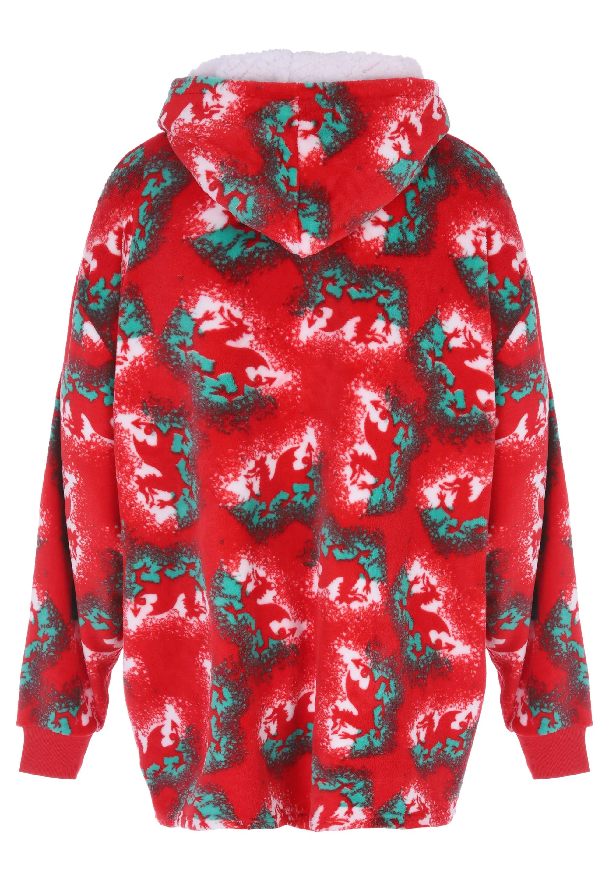 Red Welsh Dragon Blanket Hoody for Men