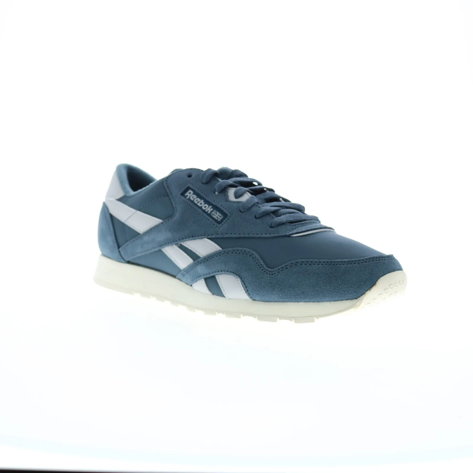 Reebok Classic Nylon Mens Blue Suede Lace Up Lifestyle Sneakers Shoes