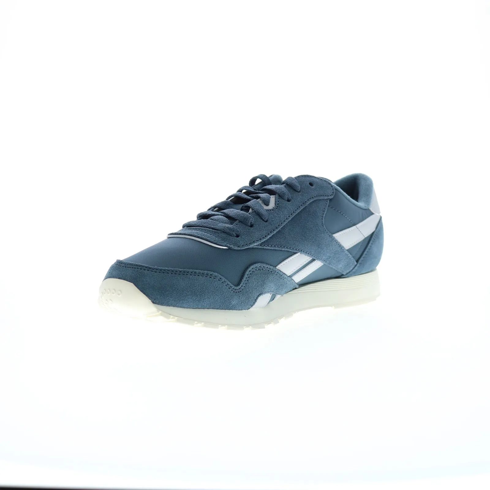 Reebok Classic Nylon Mens Blue Suede Lace Up Lifestyle Sneakers Shoes