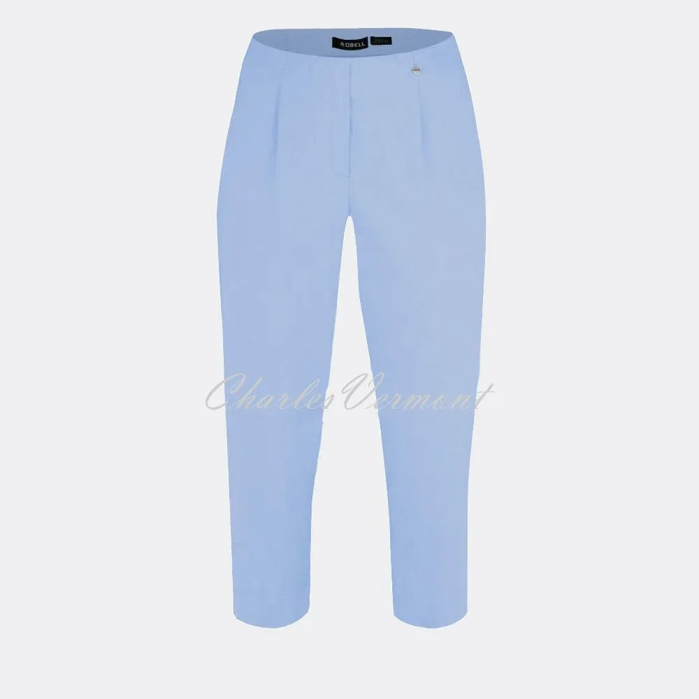 Robell Marie 07 Capri Trouser in Powder Blue with style number 51576-5499-610.