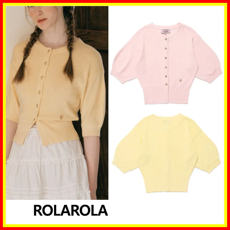 Rolarola Street Style Plain Short Sleeves Cardigans