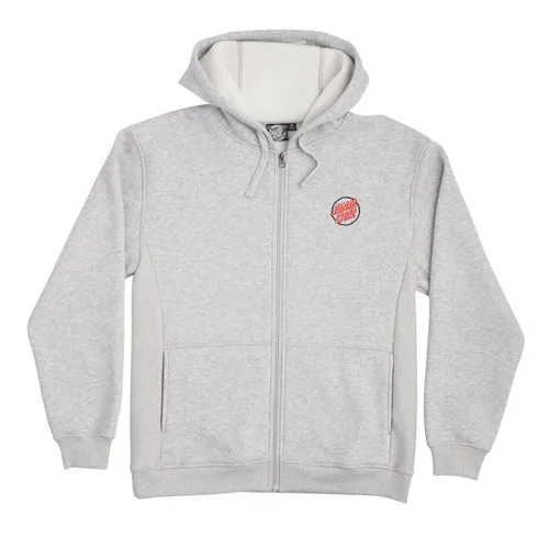 Santa Cruz Skateboards Hoody Breaker Dot Zip Heather Grey - Men's Small