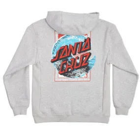 Santa Cruz Skateboards Hoody Breaker Dot Zip Heather Grey - Men's Small