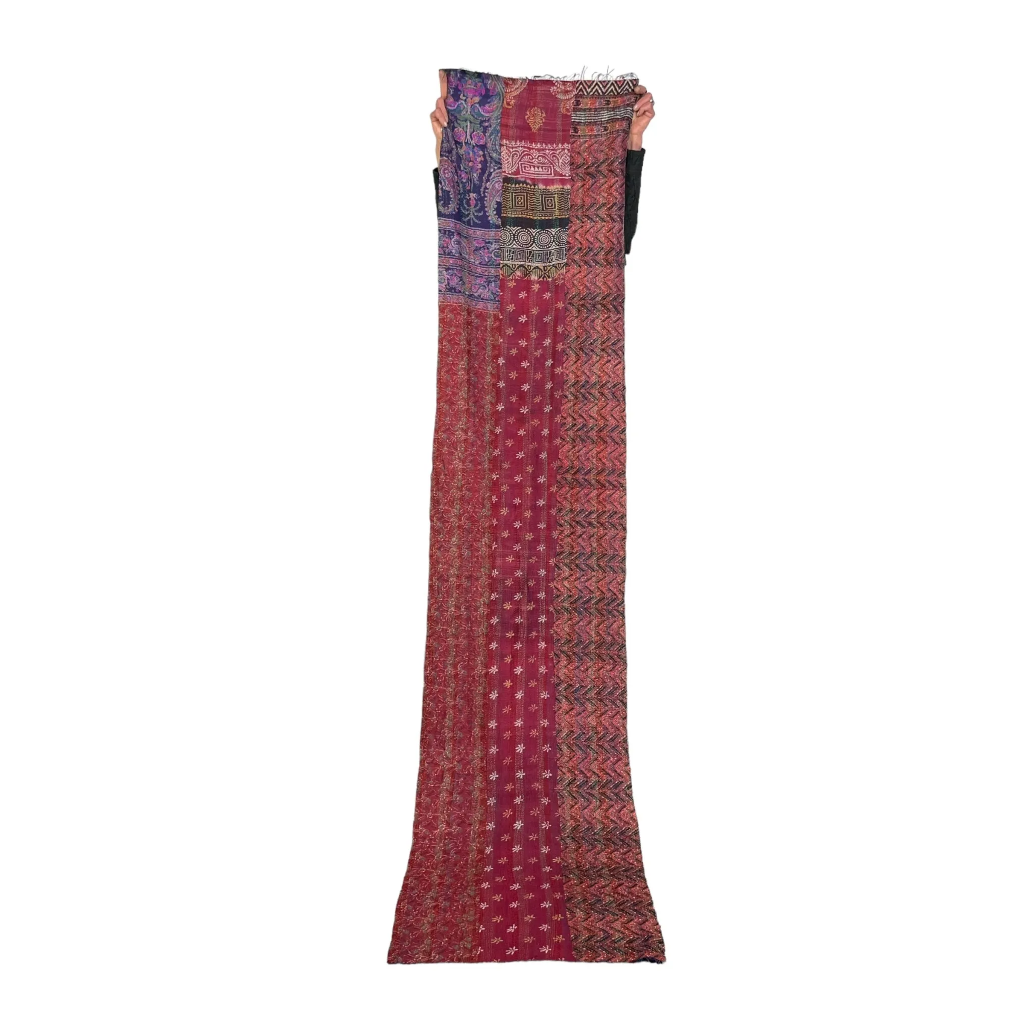 SILK KANTHA PRINT SCARF - VINTAGE STYLE