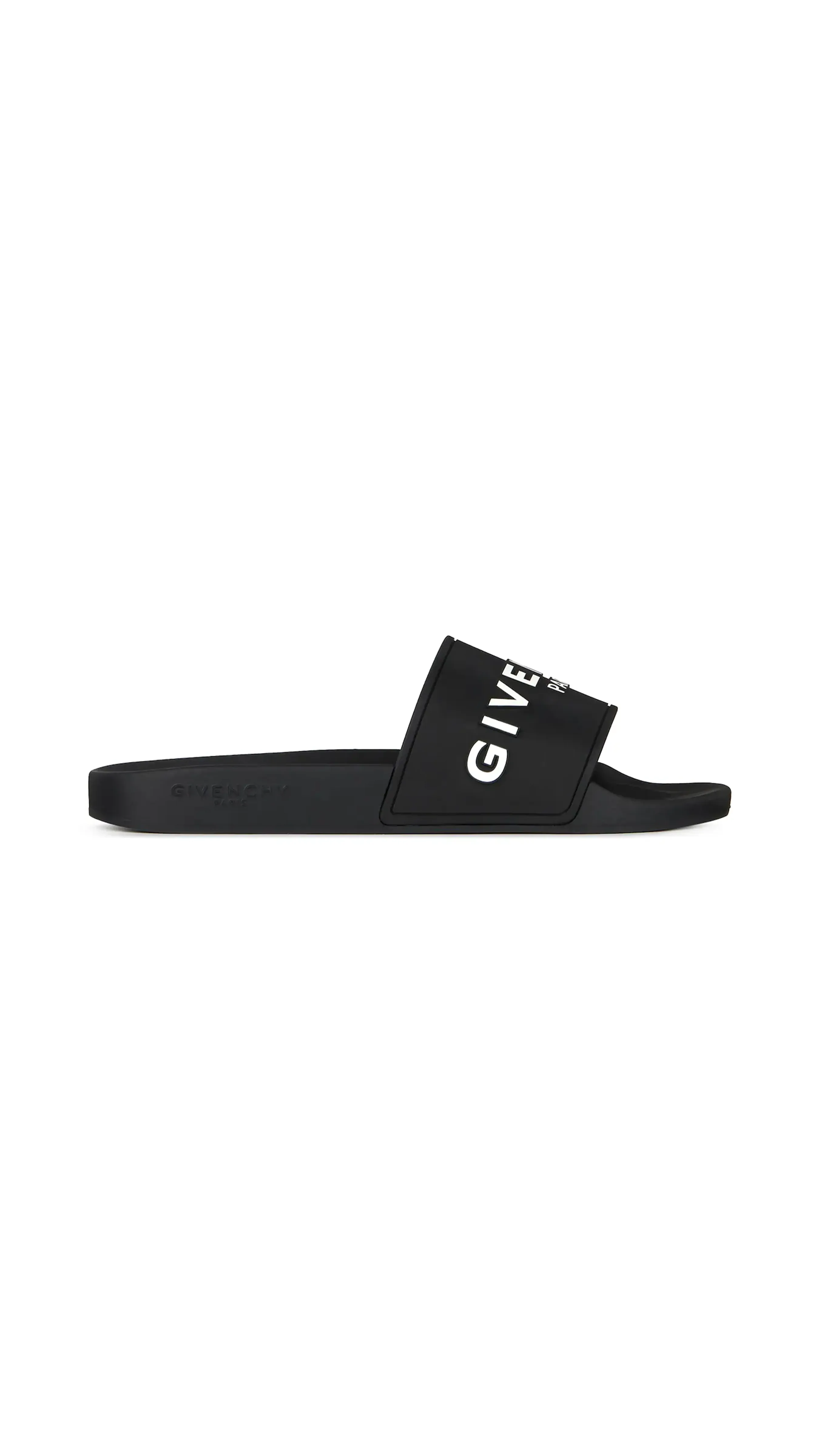 Slide Sandals Rubber Black White