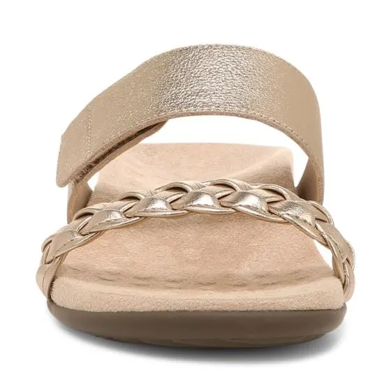 Slip-On Women's Sandals in Gold Metallic