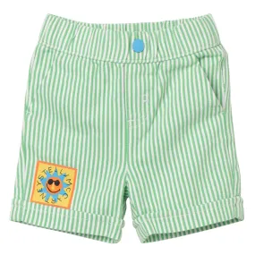 Green Baby Striped Shorts With Sun Badge by Stella McCartney