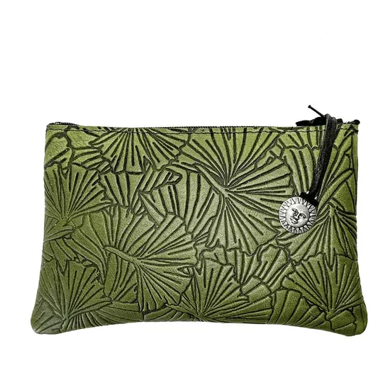 Stylish Ginkgo Leaf Design Zipper Pouch