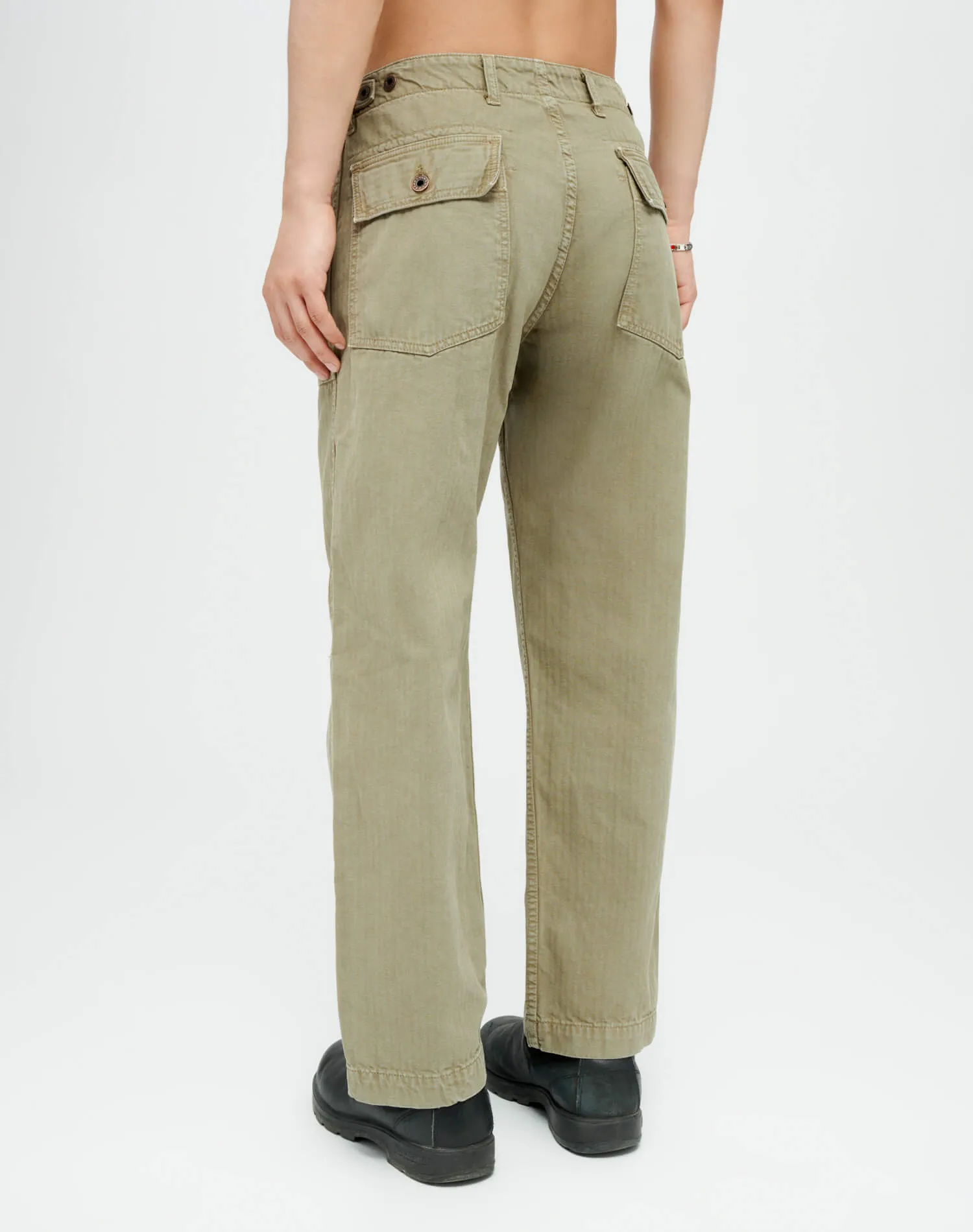 Stylish Utility Pants in Dirty Sage Color