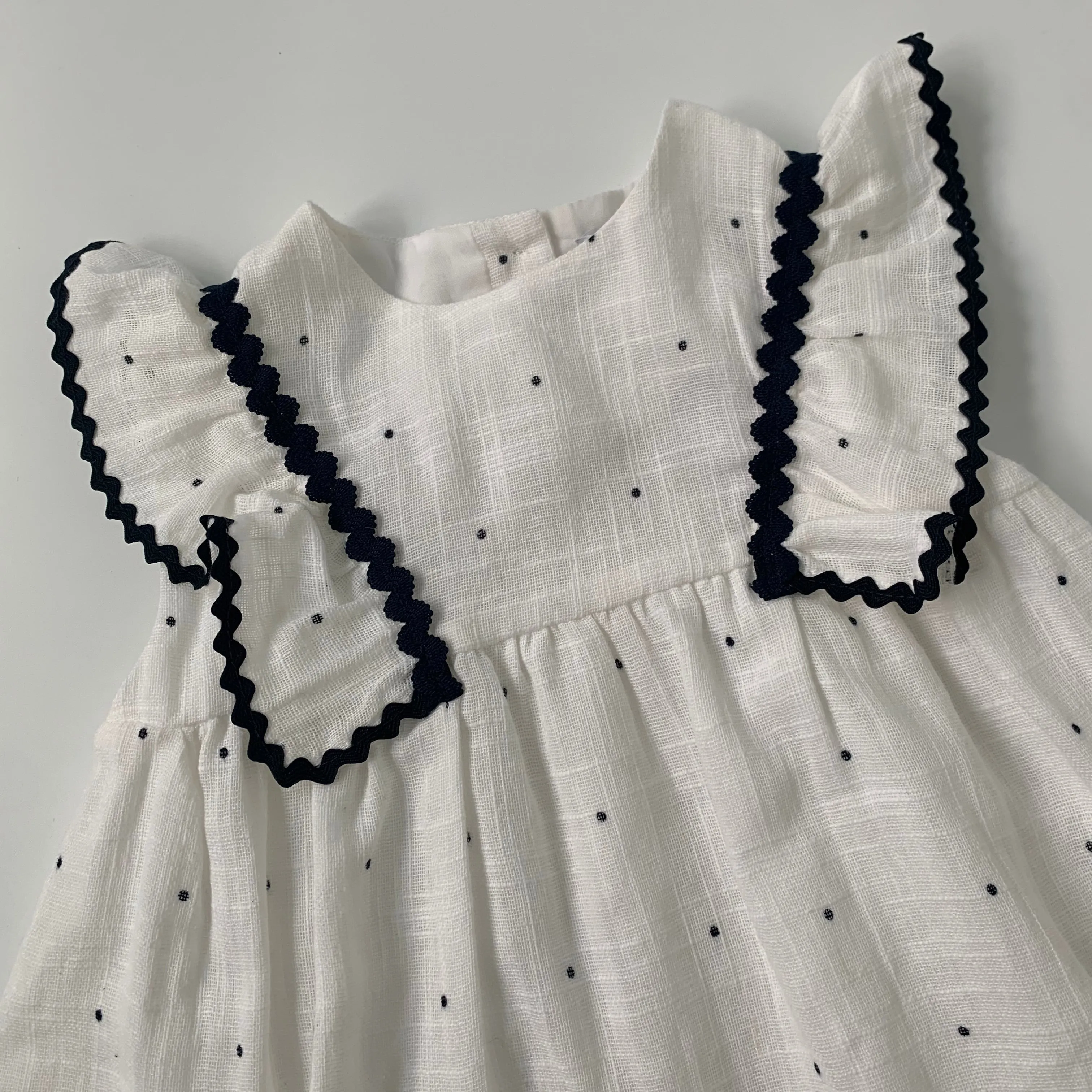 Tartine et Chocolat White Polka Dot Dress: Size 1 (Brand New)