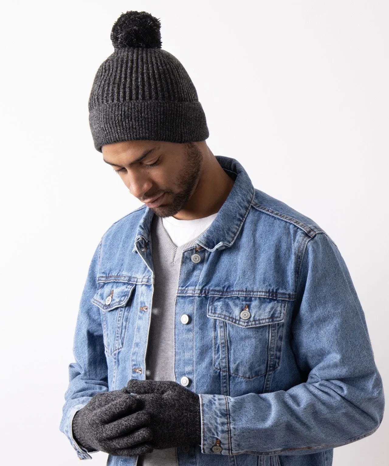 Mens Hat and Glove Gift Set