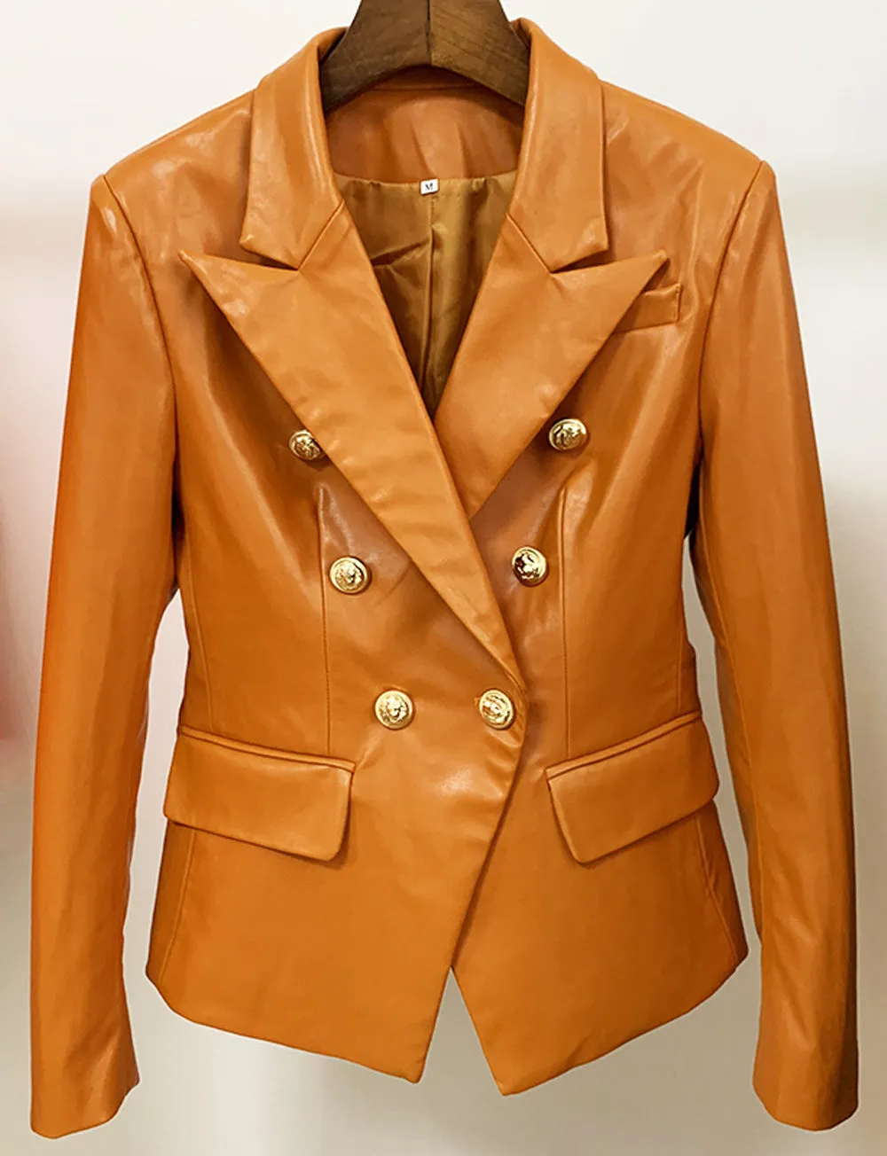 Two-Button Leather Jacket