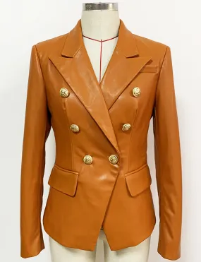 Two-Button Leather Jacket